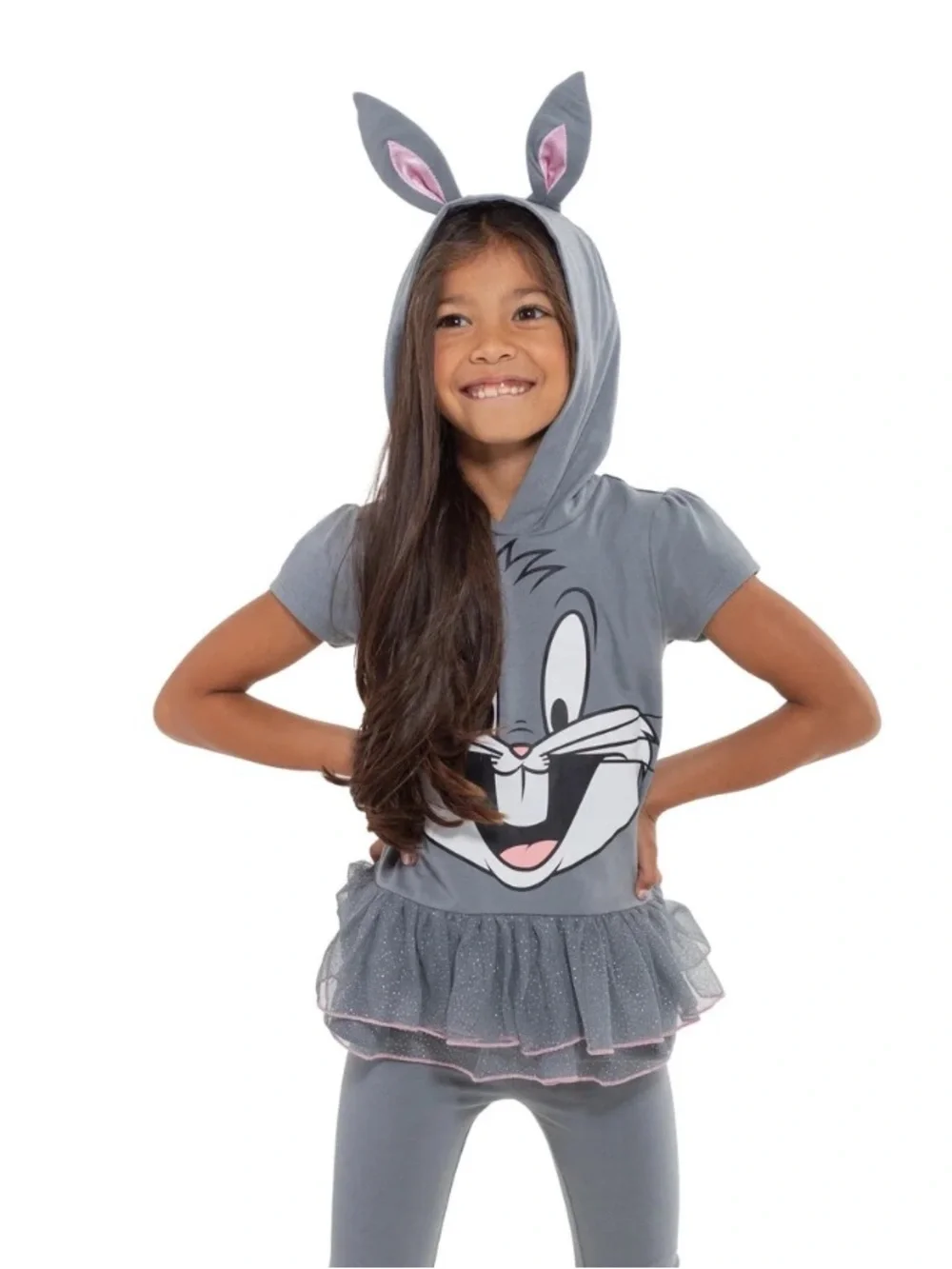 LOONEY TUNES Bugs Bunny Toddler Girls Halloween T-Shirt Dress size 6-6X